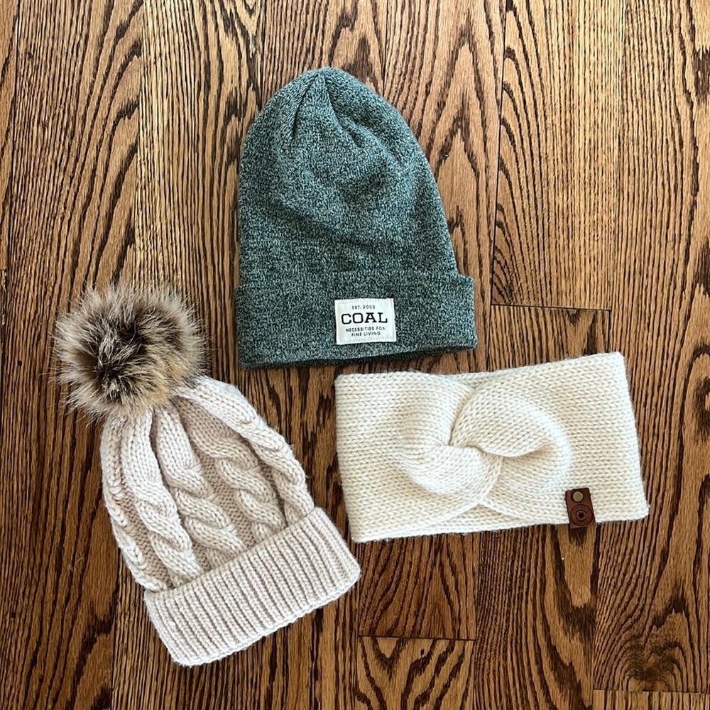 Winter beanies and headband bundle